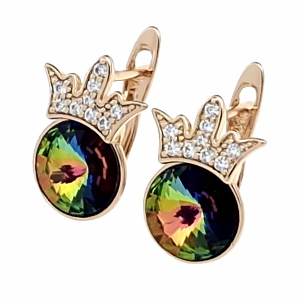 exclusive swarovski gold-plated earrings