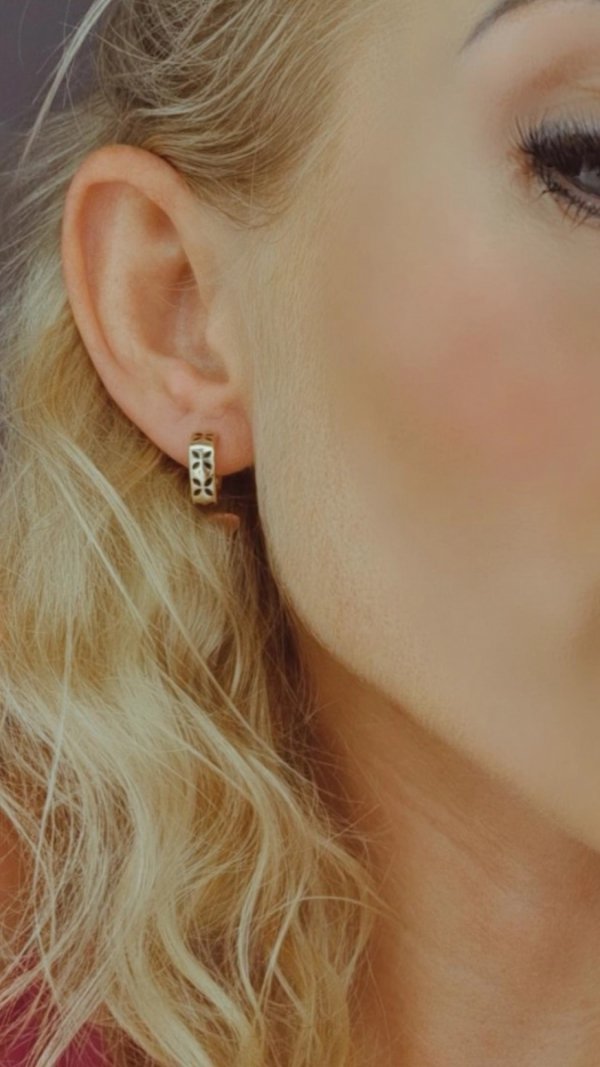gold plated earrings with exclusive cubic zirconia