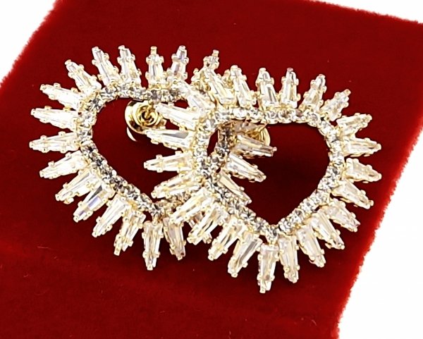 gold plated earrings with exclusive cubic zirconia
