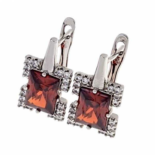gold plated earrings with exclusive cubic zirconia