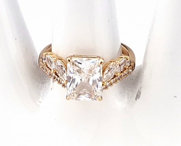 gold ring 18,60mm. gold-plated engagement xuping