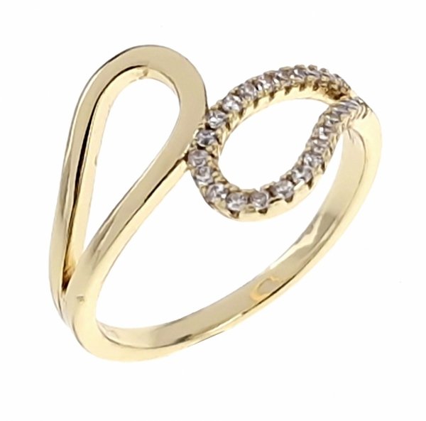 gold ring 18,60mm. gold-plated engagement xuping