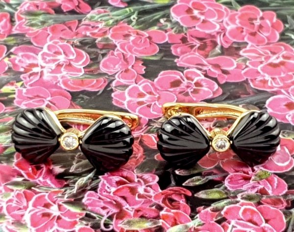 gold plated earrings with exclusive cubic zirconia