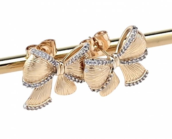 gold plated earrings with exclusive cubic zirconia