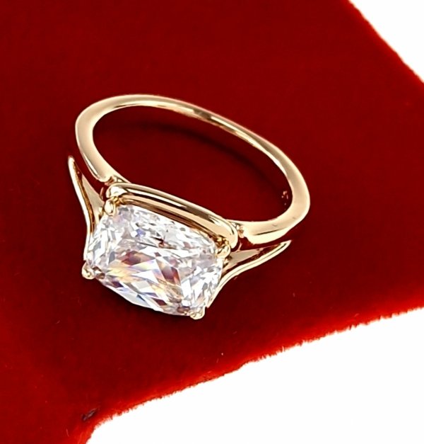 gold ring 18,60mm. gold-plated engagement xuping