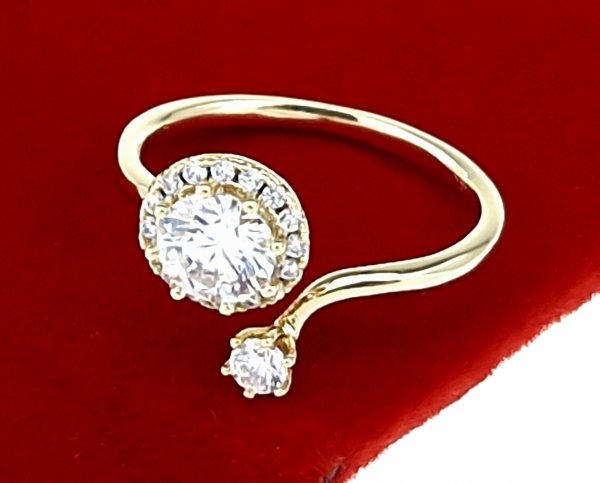gold ring 18,60mm. gold-plated engagement xuping