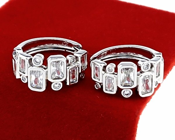 gold plated earrings with exclusive cubic zirconia