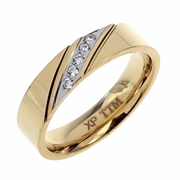ring 19,00mm gold stainless steel