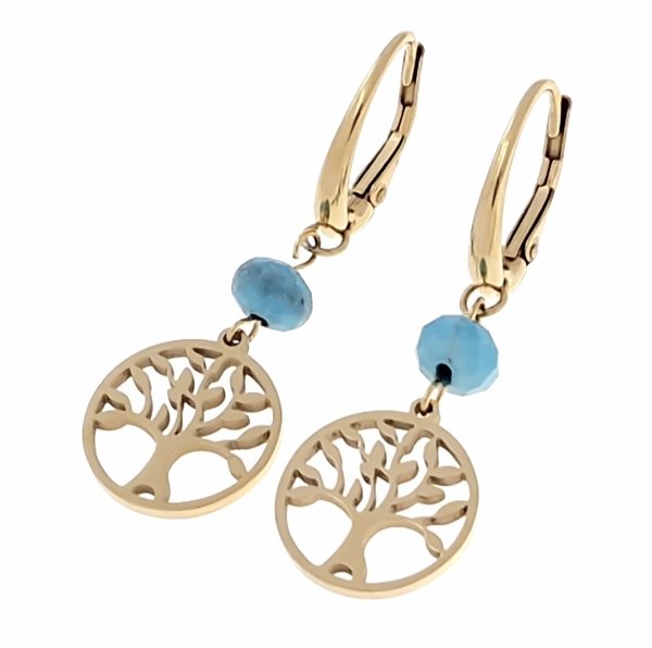 gold earrings made of stainless steel