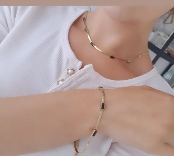GOLD CHAIN NECKLACE celebrity STAINLESS STEEL