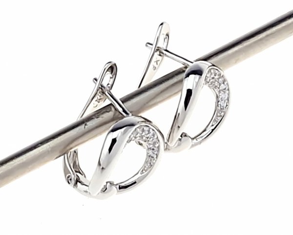 gold plated earrings with exclusive cubic zirconia