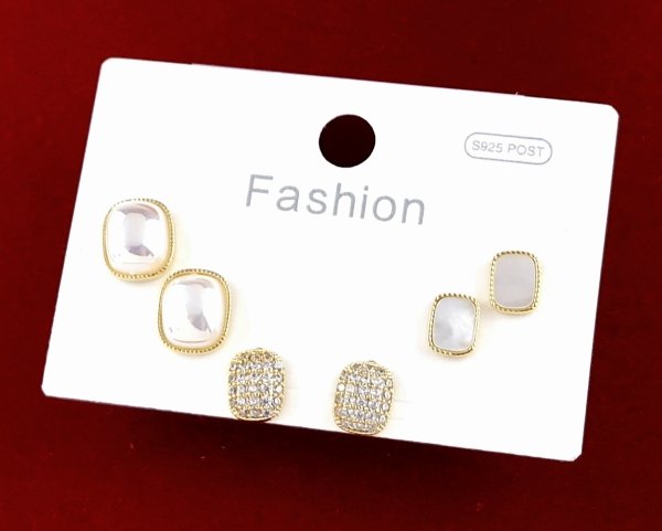gold plated earrings with exclusive cubic zirconia