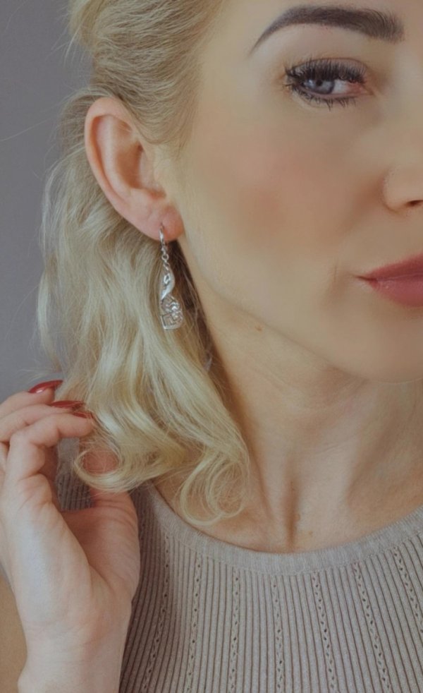 gold plated earrings with exclusive cubic zirconia