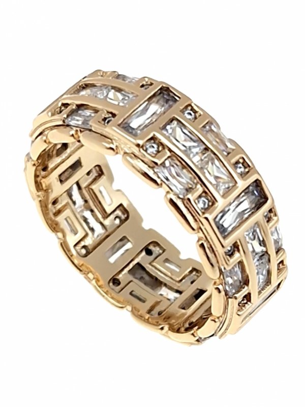 gold ring 18,60mm. gold-plated engagement xuping