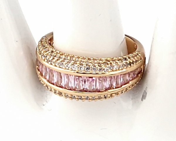 gold ring 18,60mm. gold-plated engagement xuping