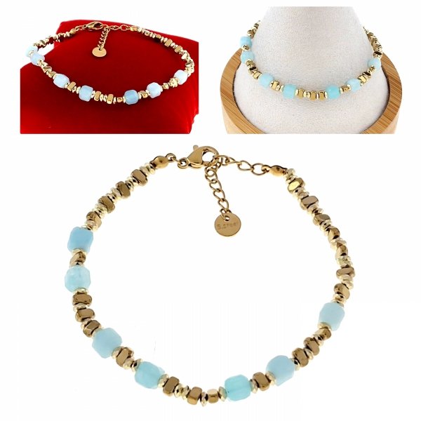 BRACELET GOLD CELEBRITY STAINLESS STEEL