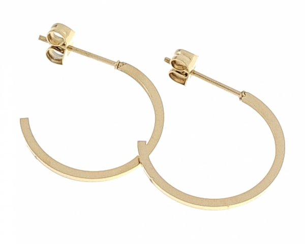 gold earrings made of stainless steel