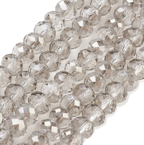 Glass beads faceted strands