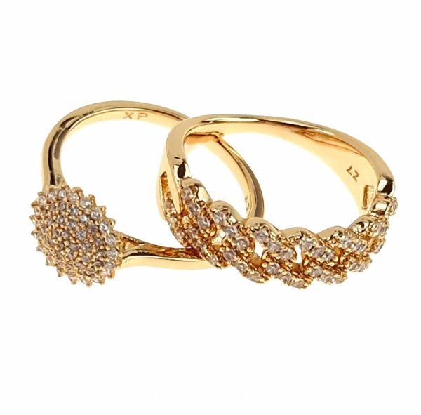 gold ring 18,60mm. gold-plated engagement xuping