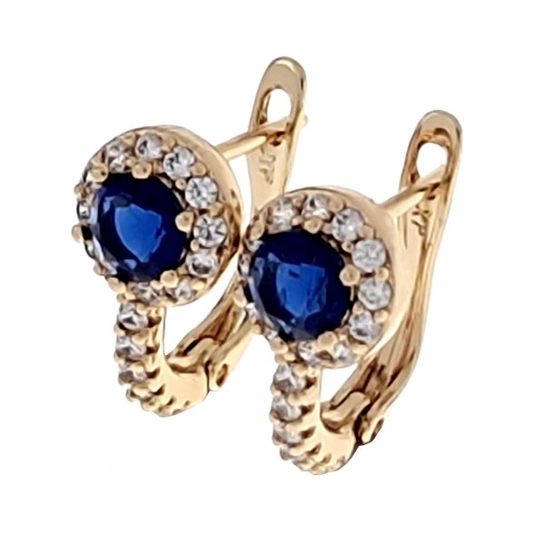 gold plated earrings with exclusive cubic zirconia