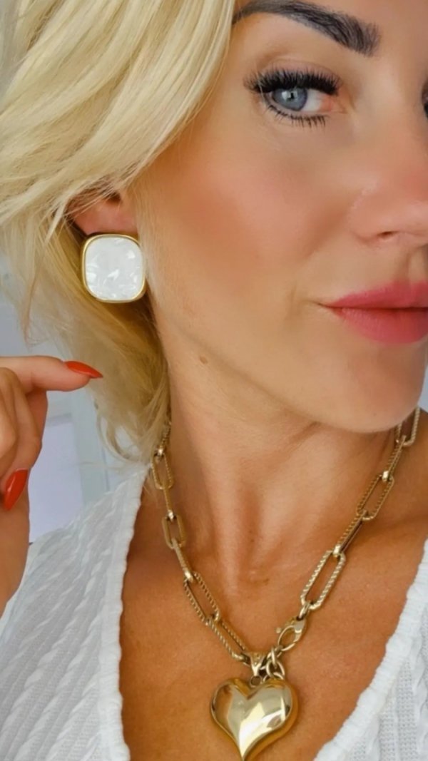 gold plated earrings with exclusive cubic zirconia