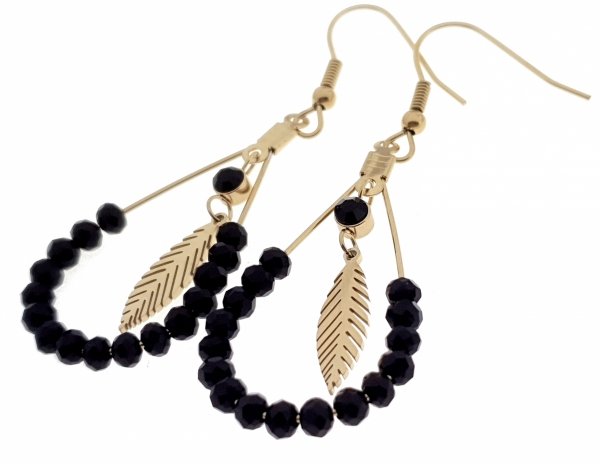 gold earrings made of stainless steel
