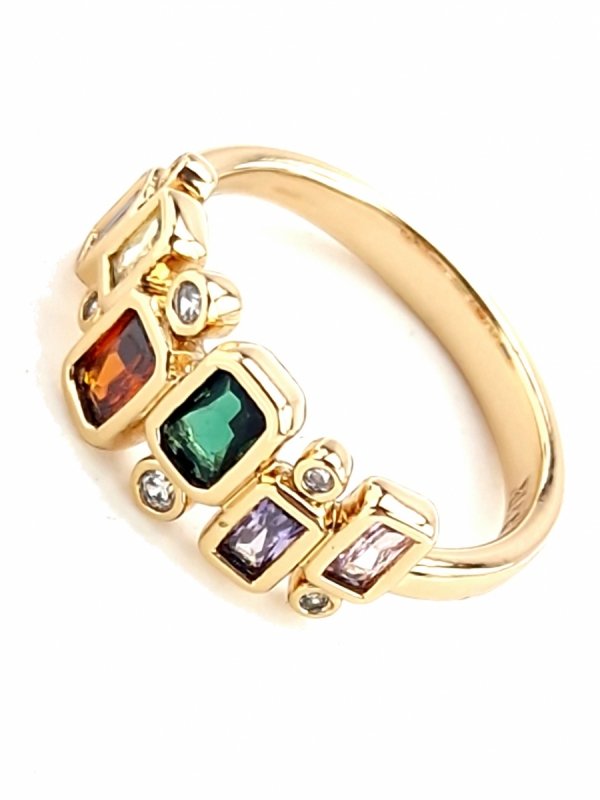 gold ring 18,60mm. gold-plated engagement xuping