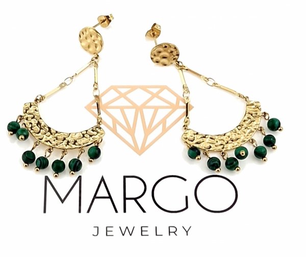 gold earrings made of stainless steel