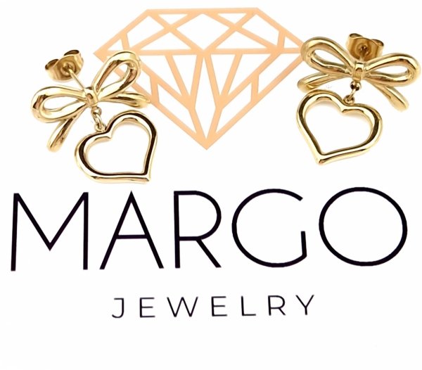 gold earrings made of stainless steel