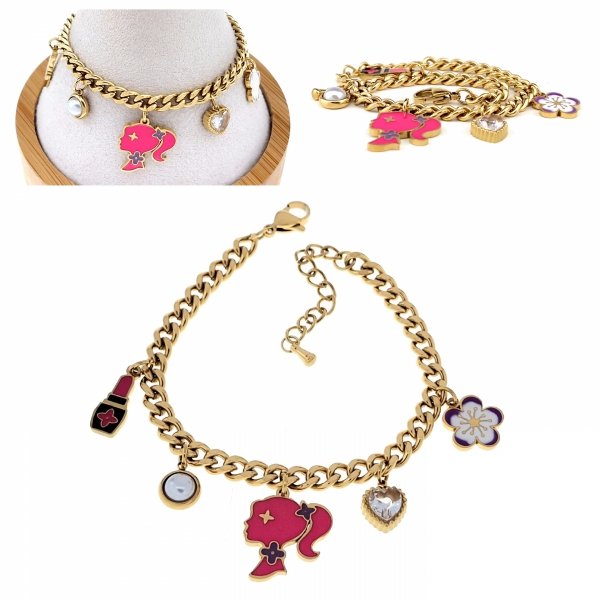 BRACELET GOLD CELEBRITY STAINLESS STEEL