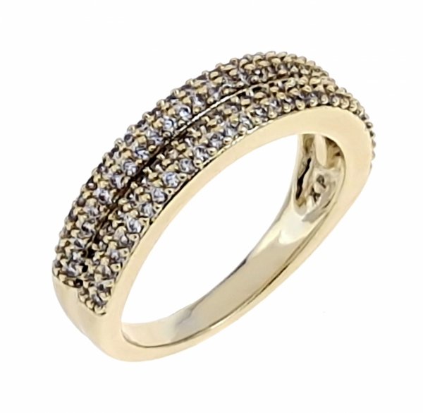 gold ring 18,60mm. gold-plated engagement xuping