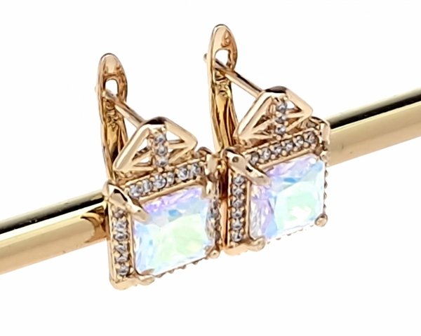 exclusive swarovski gold-plated earrings