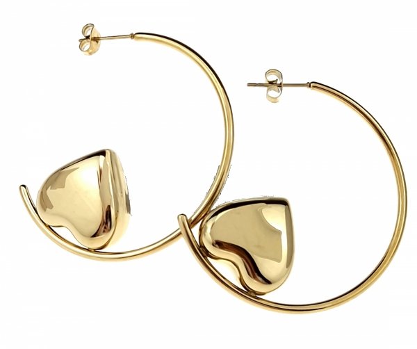 gold earrings made of stainless steel