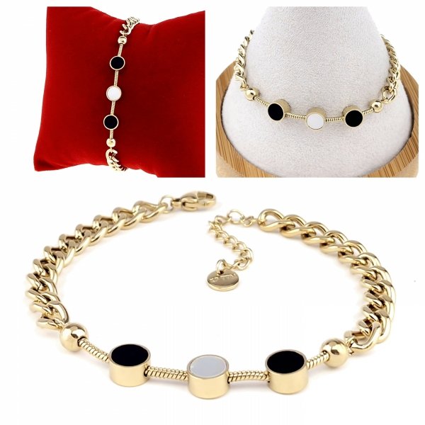 BRACELET GOLD CELEBRITY STAINLESS STEEL