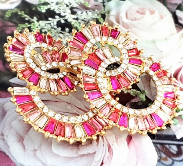 EARRINGS GOLD LONG ZIRCONIA WEDDING WEDDING