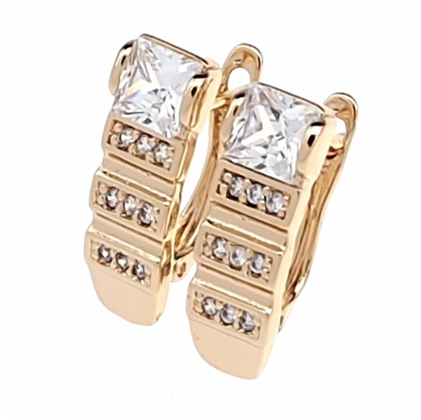 exclusive swarovski gold-plated earrings