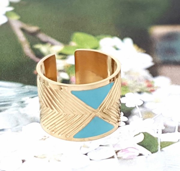 ring 18,30mm gold stainless steel