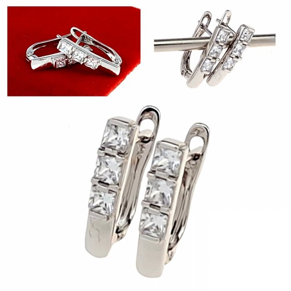 gold plated earrings with exclusive cubic zirconia
