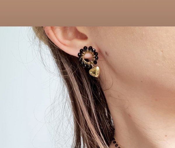 gold earrings made of stainless steel
