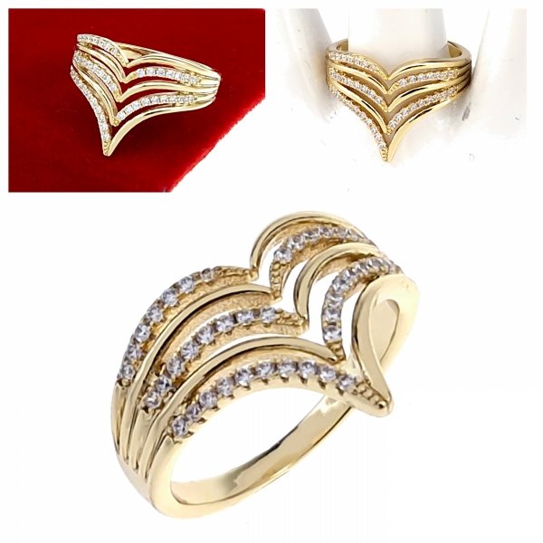gold ring 18,60mm. gold-plated engagement xuping