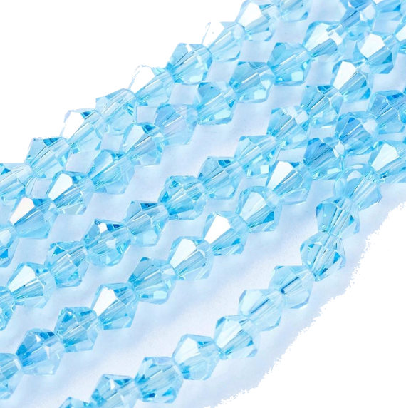 Glass beads faceted strands