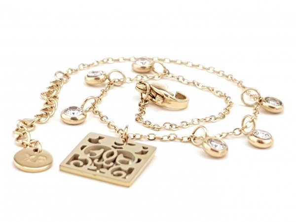 BRACELET GOLD CELEBRITY STAINLESS STEEL