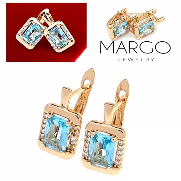 exclusive swarovski gold-plated earrings