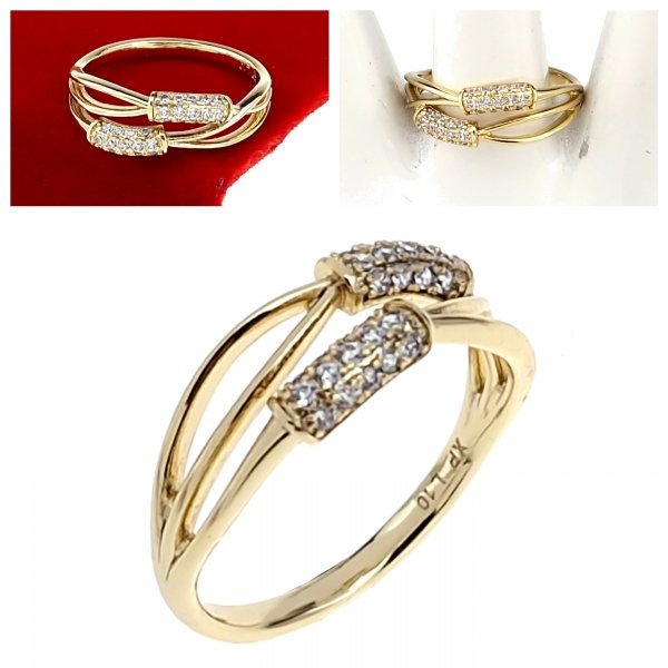 gold ring 18,60mm. gold-plated engagement xuping