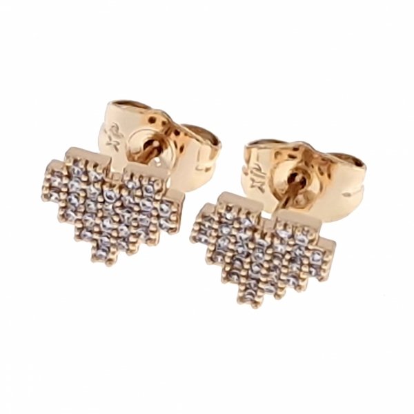 gold plated earrings with exclusive cubic zirconia