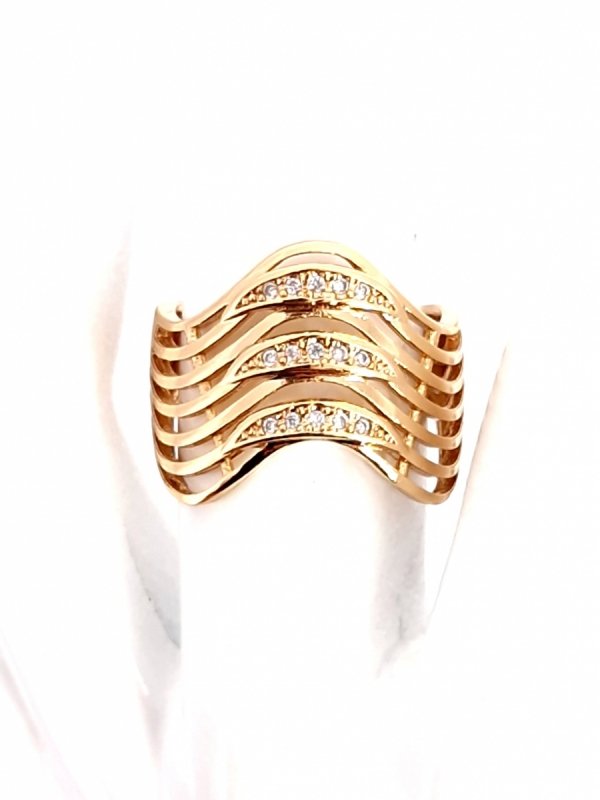 gold ring 18,60mm. gold-plated engagement xuping