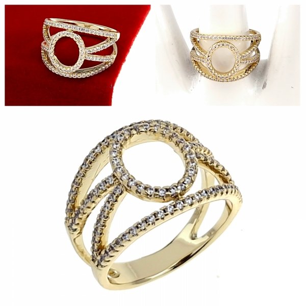 gold ring 18,60mm. gold-plated engagement xuping