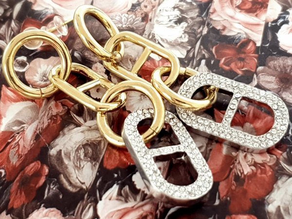 gold plated earrings with exclusive cubic zirconia