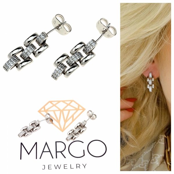 gold plated earrings with exclusive cubic zirconia