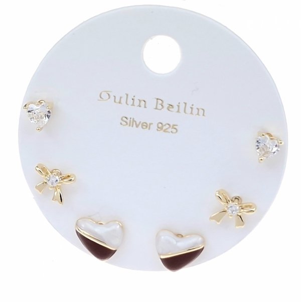 gold plated earrings with exclusive cubic zirconia